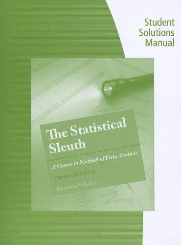 Statistical Sleuth Solution Manual
